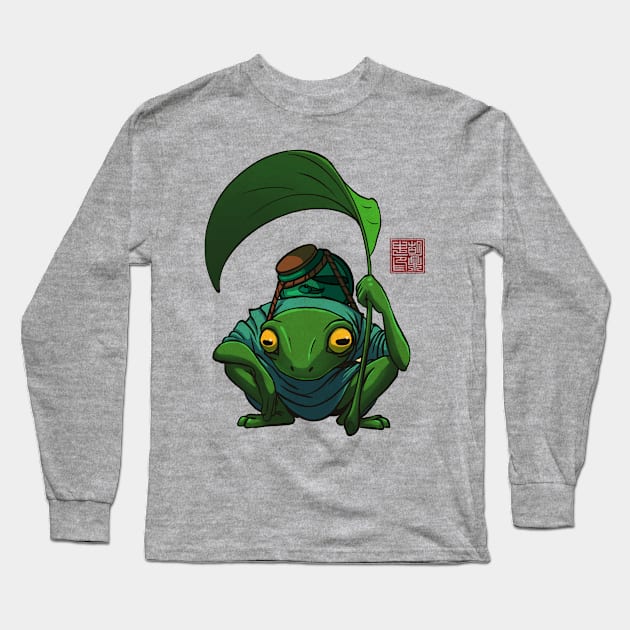 A Frog and His Son Inspecting Long Sleeve T-Shirt by DingHuArt